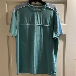 Men's Blue Athletic Shirt with Piping